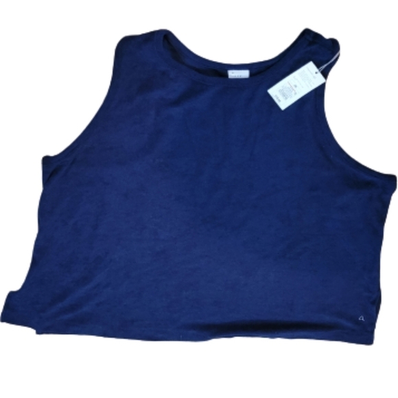 NWT A NEW DAY Terry Tank Top, Navy Blue, Size 2X - Picture 3 of 10